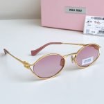 Oval Frame Sunglasses In Pink And Gold Smu52Ys – Sg205