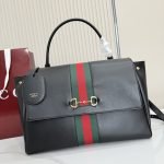 Paparazzo Large Top Handle Bag Black Leather