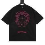 Pink Horseshoe T-Shirt In Black