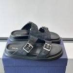 Aqua Sandals Black Oblique Jacquard – Cds47