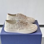 Saltwind Sneakers Beige Oblique Embroidered Cotton – Cd504