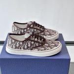 Saltwind Sneakers Brown Oblique Embroidered Cotton – Cd505
