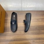 Silverstone Moccasins Navy Blue Monogram-Embossed Calf Leather 1Aiwoz