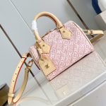 Speedy Bandouliere 20 Bag Rose Ruban Monogram Embleme Jacquard M2A039