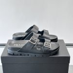 Straps Buckle Sandals In Black – Pds43