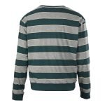 Striped Logo-Patch Sweatshirt In Green And Grey – Sk798
