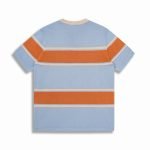 Striped Short-Sleeved T-Shirt In Blue And Orange 1Ak7If