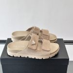Suede Band Sandals In Desert Beige – Pds47