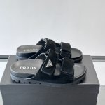 Suede Band Sandals In Navy Blue – Pds45