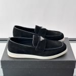 Suede Loafers In Black – Pd295