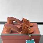 Summer Charms Sandals Kokuto Sugar Suede Goatskin