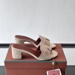 Summer Charms Sandals White Suede Goatskin