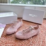 Sunny F Rose Leather Mix Lace Low Top Trainers