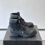 Timberland X Ch Triple Cross Patch Boots In Black