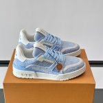Trainer Sneakers Blue Canvas 1Akbbs