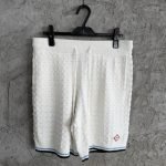 White Boucle Shorts