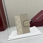Bi-Color GG Marmont Card Case Beige And Brown Leather