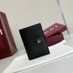 Bi-Colour GG Marmont Card Case Black Leather