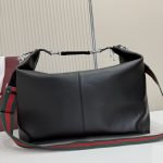Brera Large Crossbody Bag Black Soft Grainy Leather