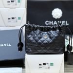 Clutch With Leather Strap Black Lambskin Leather