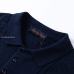 Cotton-Silk Pointelle Polo Shirt In Blue 1Ajio0