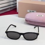 Acetate Oval Sunglasses In Black Mua06S-F – Sg203