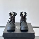 Cross Patch Boots In Black With Cross White