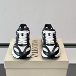 Demivee Mesh And Suede Sneakers In White And Black – Vl229