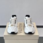 Demivee Mesh And Suede Sneakers In White – Vl224