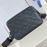 Alpha Messenger Bag Black Monogram Shadow Calfskin Leather M28785