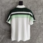 Green & White Tennis Stripe Crochet Short Sleeve Shirt – Sh541