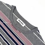 Grey Long-Sleeved Striped T-Shirt In Grey – Sk764