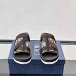 Alpha Sandals Brown Oblique Jacquard – Cds41