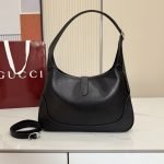 Jackie 1961 Medium Shoulder Bag Black Soft Grainy Leather