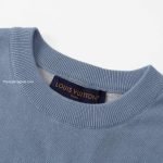 Knitted Patchwork Denim Short-Sleeved Crewneck 1Ak6Xw