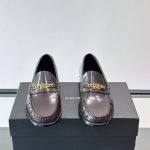 Ma Chain Leather Loafers In Brown – Ri99