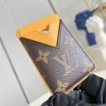 Magnet Card Holder Safran Yellow Monogram Macassar Canvas M12853
