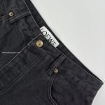 Anagram Baggy Denim Pants In Black