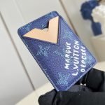 Magnetic Card Holder Ocean Blue Monogram Heritage Coated Canvas M26946