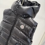 Moncler Ania Hooded Down Gilet In Black