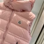Moncler Ania Hooded Down Gilet In Pink