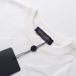 Monogram Short-Sleeved Cotton Crewneck In White 1Aiwfu