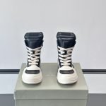 Rick Owens Geobasket High-Top Sneakers In Black And White – Ro42