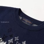 Short-Sleeved Jacquard Crewneck In Blue 1Ajbvb