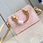 Speedy Bandouliere 20 Bag Rose Ruban Monogram Embleme Jacquard M2A039