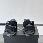 Suede Band Sandals In Navy Blue – Pds45