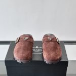 Suede Mules In Dark Brown – Pds41