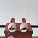 Summer Charms Sandals Light Pink Suede Goatskin