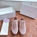 Sunny F Rose Leather Mix Lace Low Top Trainers