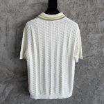 Tennis Boucle Polo Shirt In White